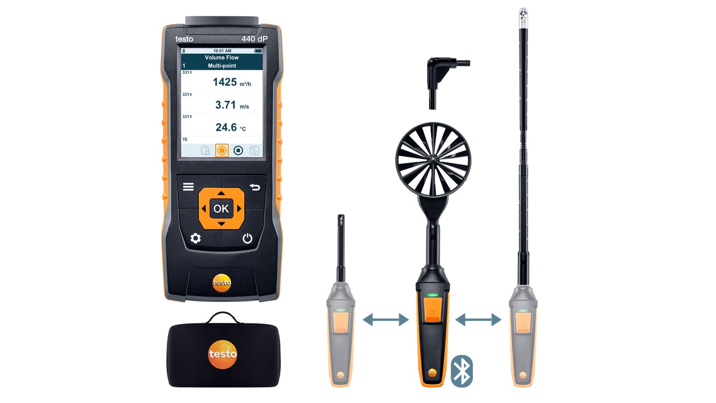 TES440 - Air velocity and IAQ measuring instrument kit