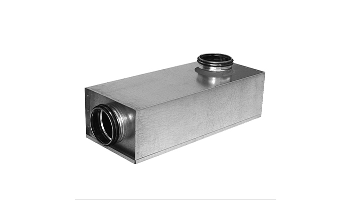 KVDP-90L - Circular curved low-built silencer