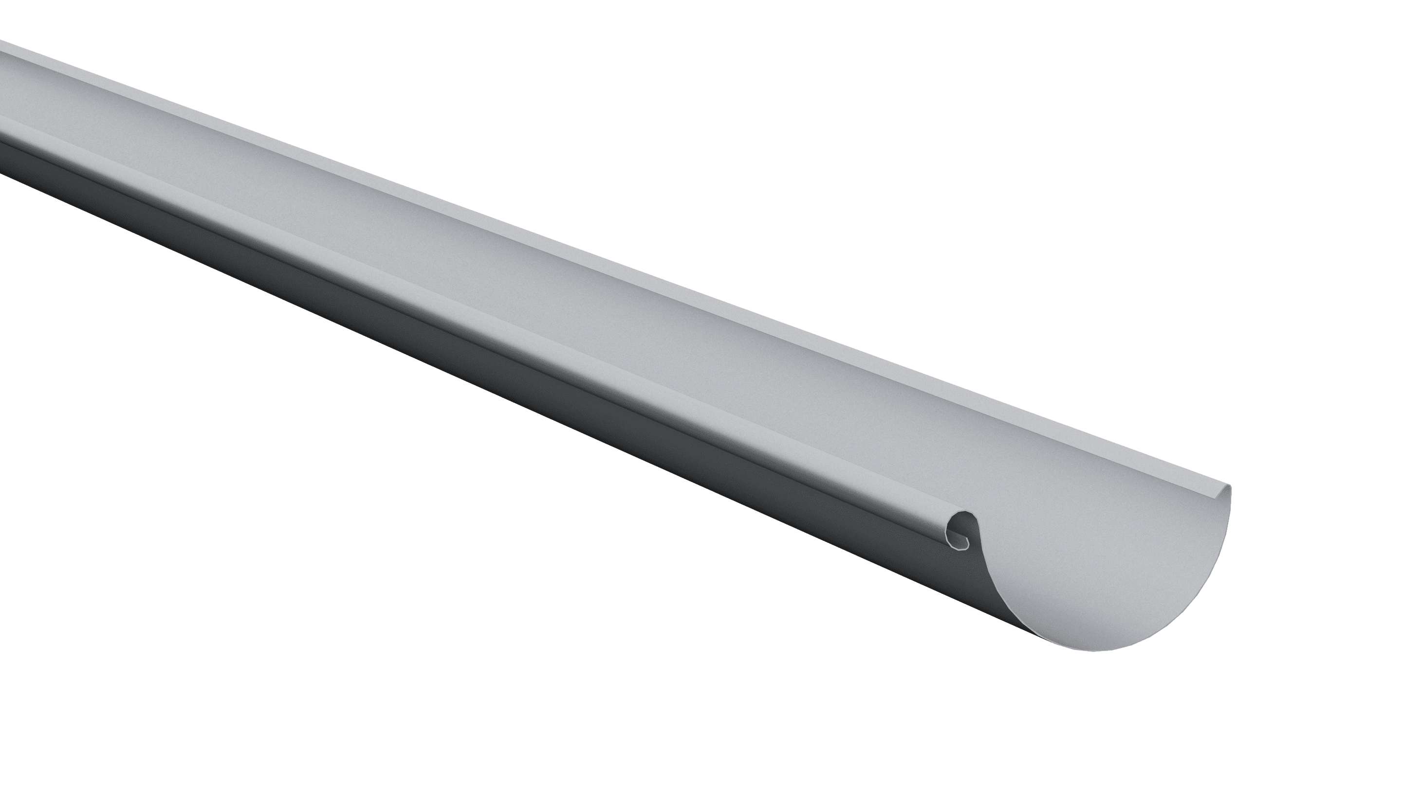 ARA - Halfround gutter, aluminium