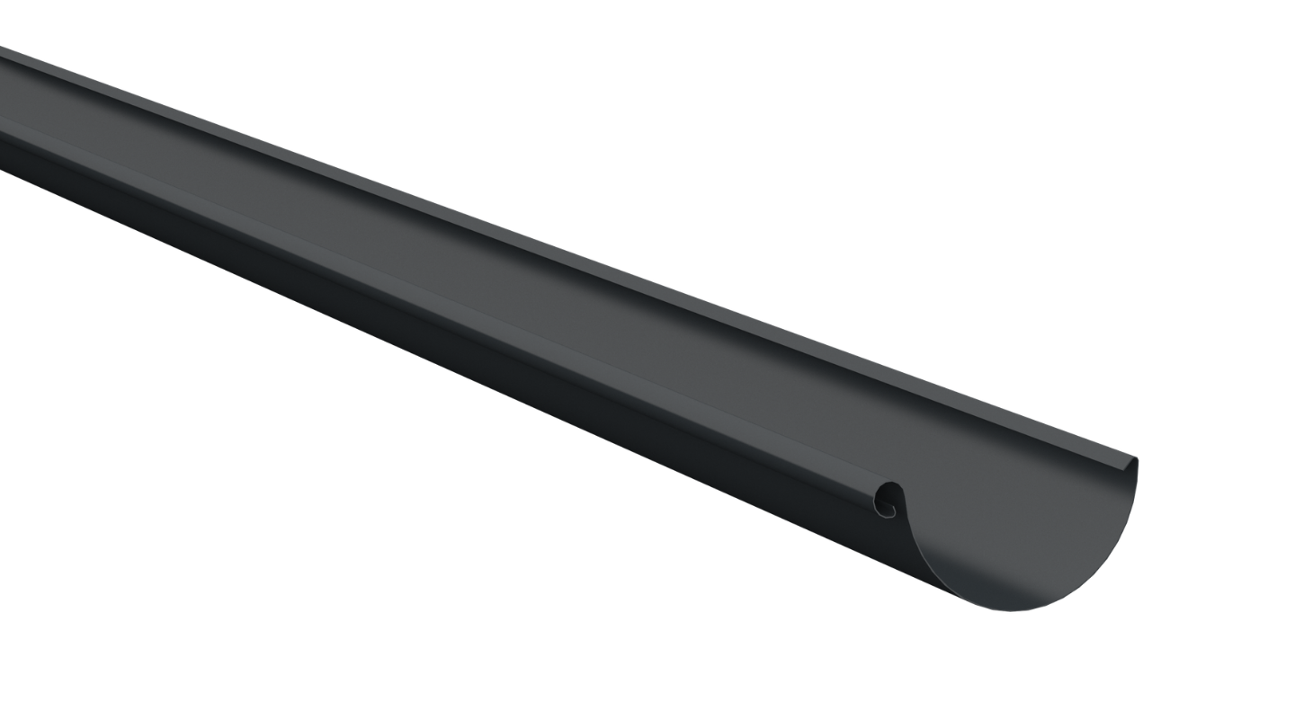 ARA - Halfround gutter, aluminium